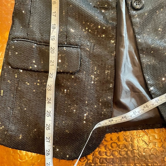 Arden B Black Sequin Jacket size Small. Fits more like an XS. - Picture 9 of 11